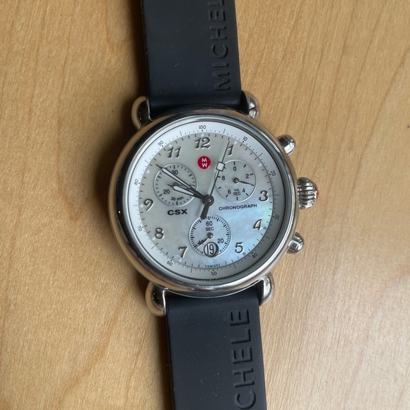 Michele CSX Chronograph with Black and Silver Accents - Picture 1 of 5